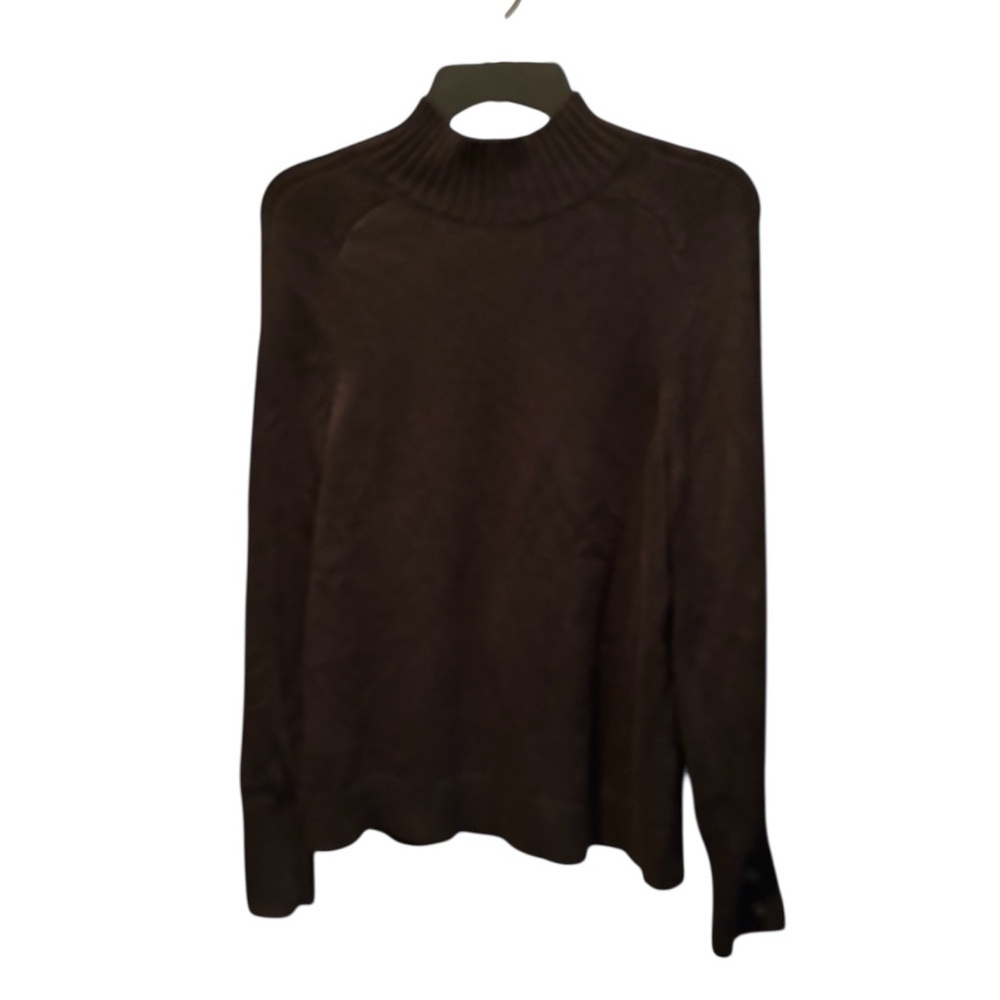 J. Jill Wearever Collection Mock Neck Sweater in Black Small Petite